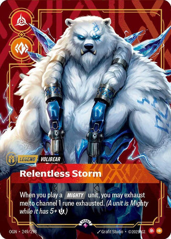 Volibear - Relentless Storm (Metal) (249/298) [Riftbound Organized Play Promotional Cards] - The Mythic Store | 24h Order Processing