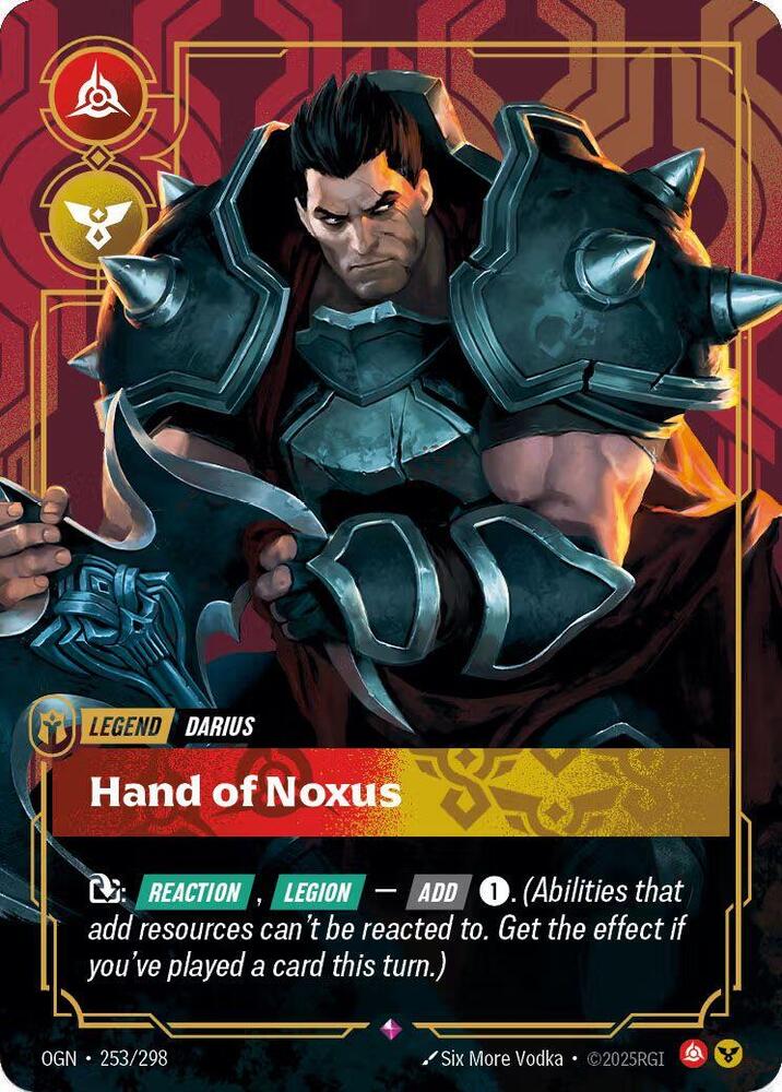 Darius - Hand of Noxus (Metal) (253/298) [Riftbound Organized Play Promotional Cards] - The Mythic Store | 24h Order Processing