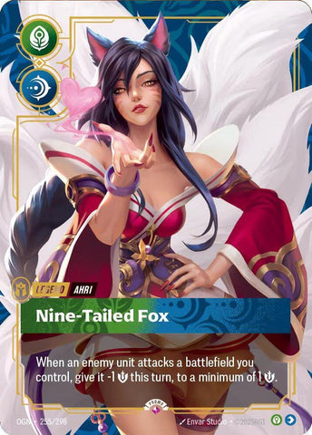 Ahri - Nine-Tailed Fox (Metal) (255/298) [Riftbound Organized Play Promotional Cards] - The Mythic Store | 24h Order Processing