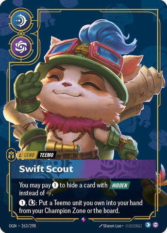 Teemo - Swift Scout (Metal) (263/298) [Riftbound Organized Play Promotional Cards] - The Mythic Store | 24h Order Processing