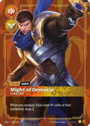 Garen - Might of Demacia (Metal) (023/024) [Riftbound Organized Play Promotional Cards] - The Mythic Store | 24h Order Processing