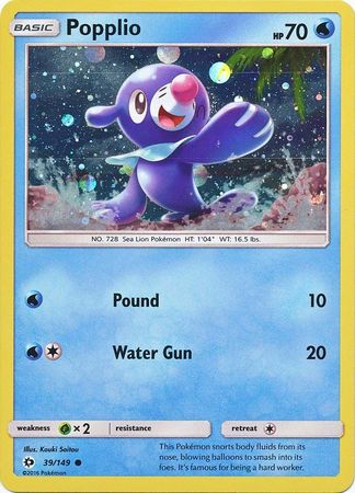 Popplio (39/149) (Cosmos Holo) [Sun & Moon: Base Set] - The Mythic Store | 24h Order Processing