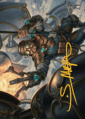 Powerstone Engineer Art Card (Gold-Stamped Signature) [The Brothers' War Art Series] - The Mythic Store | 24h Order Processing