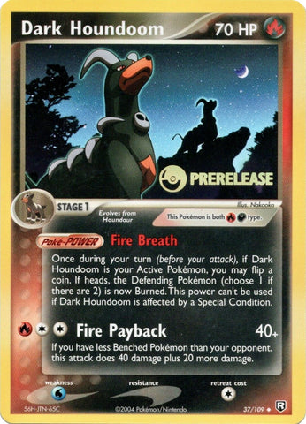 Dark Houndoom (37/109) (Prerelease Promo) [EX: Team Rocket Returns] - The Mythic Store | 24h Order Processing