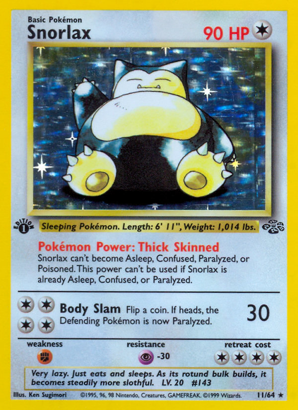 Snorlax (11/64) [Jungle 1st Edition] - The Mythic Store | 24h Order Processing