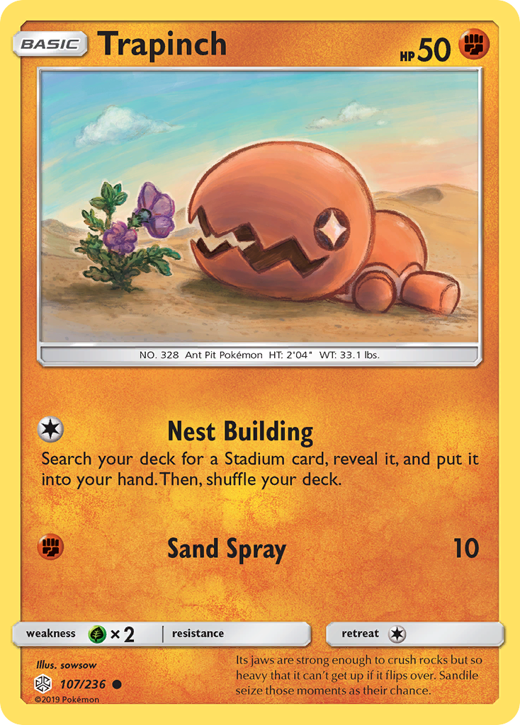Trapinch (107/236) [Sun & Moon: Cosmic Eclipse] - The Mythic Store | 24h Order Processing