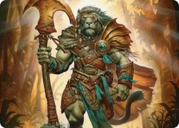 Ajani, Outland Chaperone Art Card [Lorwyn Eclipsed Art Series] - The Mythic Store | 24h Order Processing