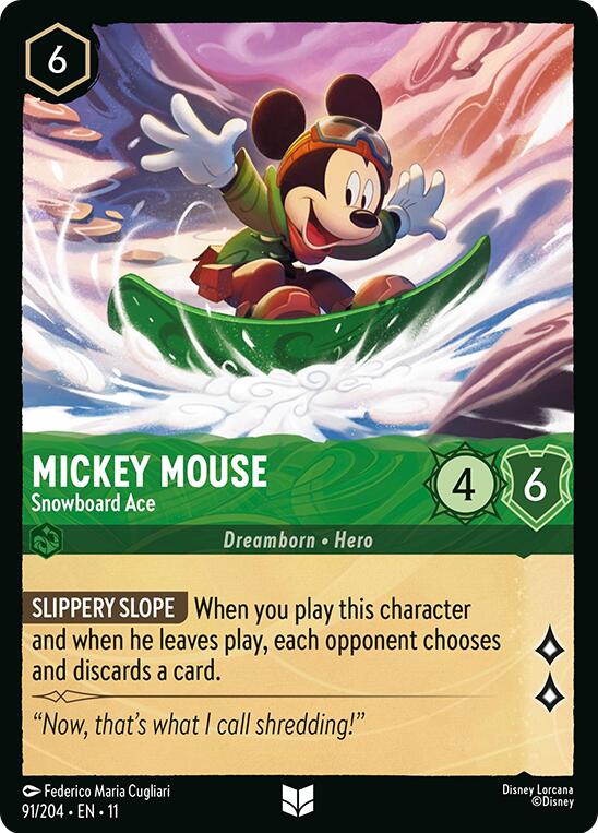 Mickey Mouse - Snowboard Ace (91/204) [Winterspell]