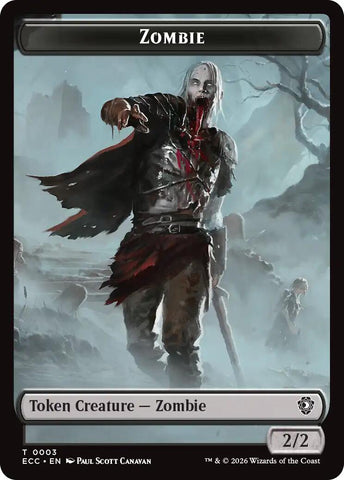 Zombie // Elf Warrior Double-Sided Token [Lorwyn Eclipsed Tokens] - The Mythic Store | 24h Order Processing