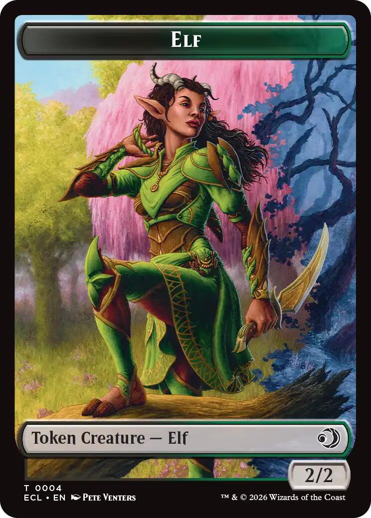 Elf // Kithkin (0007) Double-Sided Token [Lorwyn Eclipsed Tokens] - The Mythic Store | 24h Order Processing