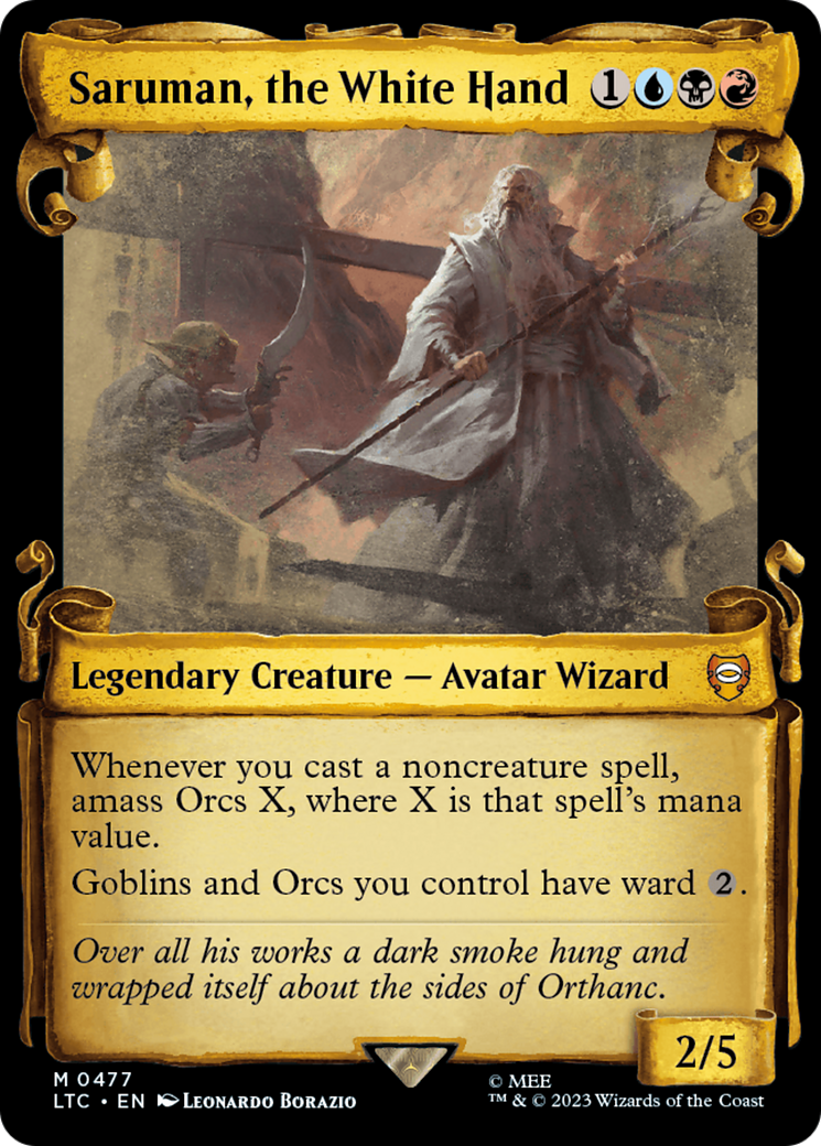 Saruman, the White Hand [The Lord of the Rings: Tales of Middle-Earth Commander Showcase Scrolls] - The Mythic Store | 24h Order Processing