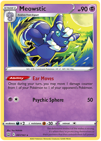 Meowstic (061/163) [Sword & Shield: Battle Styles] - The Mythic Store | 24h Order Processing