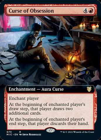Curse of Obsession (Extended Art) [Innistrad: Midnight Hunt Commander] - The Mythic Store | 24h Order Processing