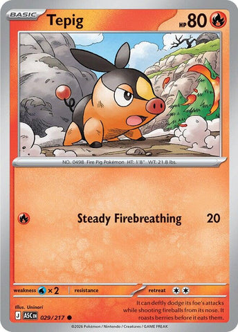 Tepig (029/217) [Mega Evolution: Ascended Heroes] - The Mythic Store | 24h Order Processing