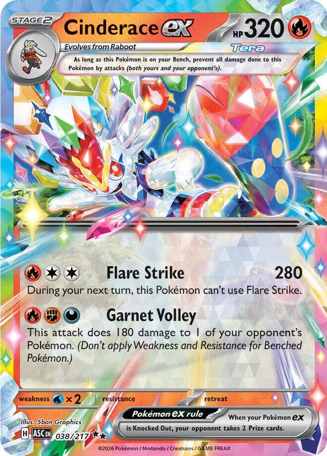 Cinderace ex (038/217) [Mega Evolution: Ascended Heroes] - The Mythic Store | 24h Order Processing