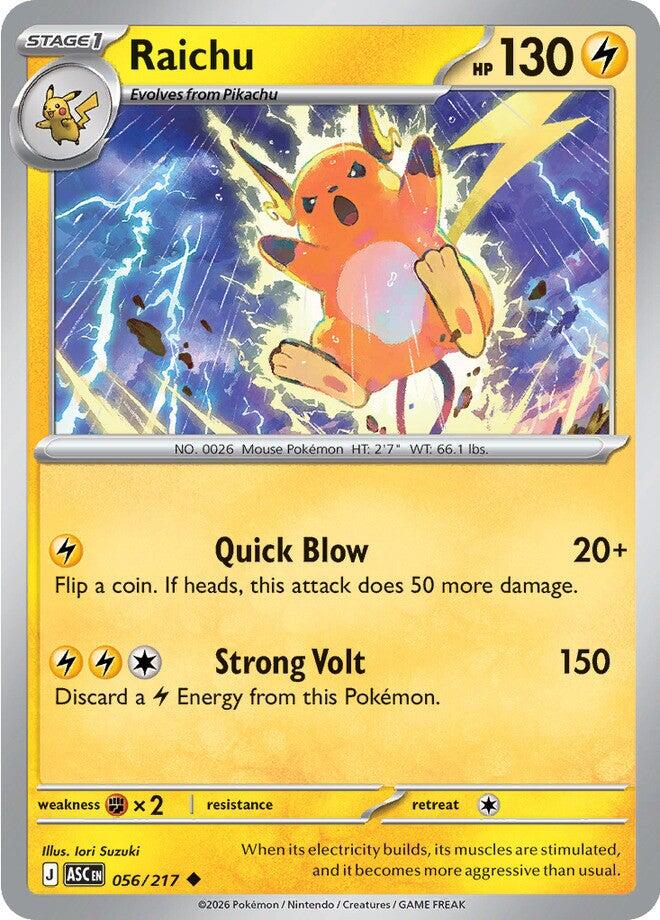 Raichu (056/217) [Mega Evolution: Ascended Heroes] - The Mythic Store | 24h Order Processing