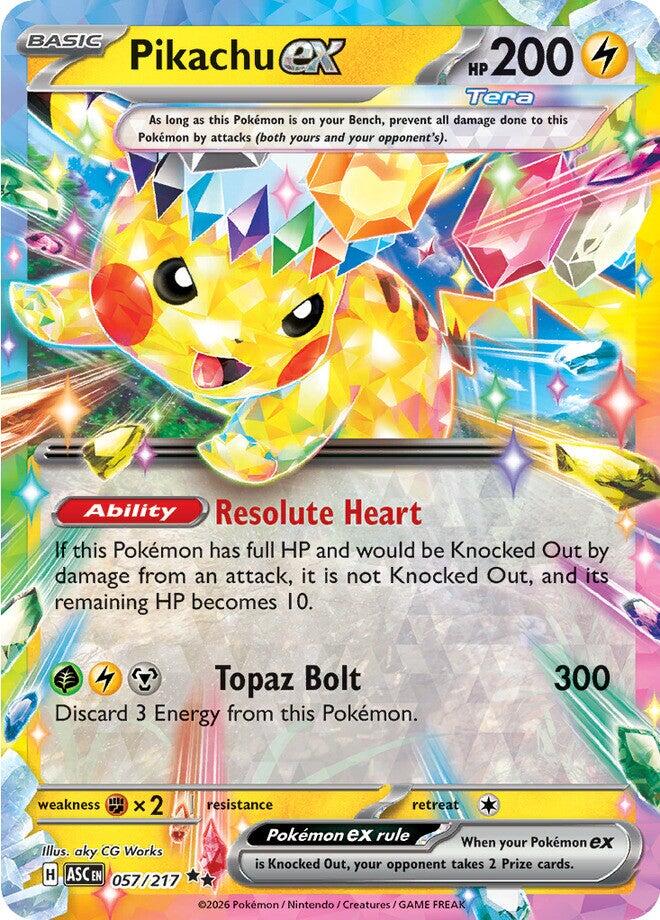 Pikachu ex (057/217) [Mega Evolution: Ascended Heroes] - The Mythic Store | 24h Order Processing