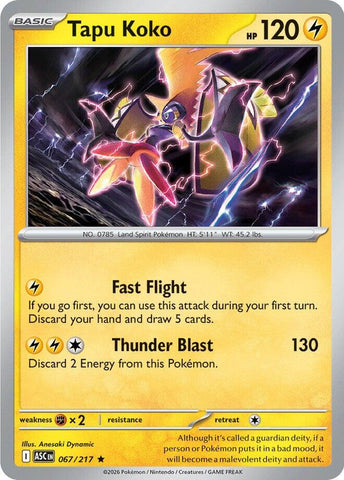 Tapu Koko (067/217) [Mega Evolution: Ascended Heroes] - The Mythic Store | 24h Order Processing