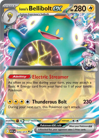 Iono's Bellibolt ex (070/217) [Mega Evolution: Ascended Heroes] - The Mythic Store | 24h Order Processing