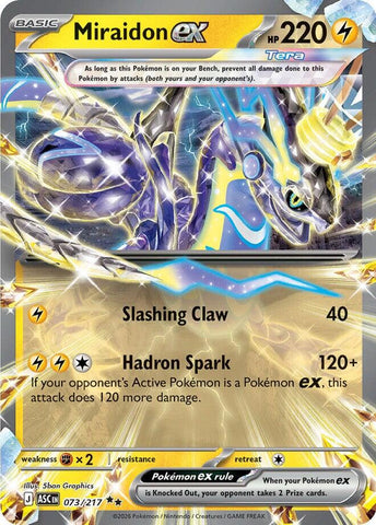 Miraidon ex (073/217) [Mega Evolution: Ascended Heroes] - The Mythic Store | 24h Order Processing