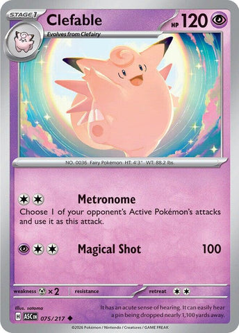 Clefable (075/217) [Mega Evolution: Ascended Heroes] - The Mythic Store | 24h Order Processing