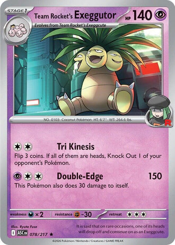 Team Rocket's Exeggutor (078/217) [Mega Evolution: Ascended Heroes] - The Mythic Store | 24h Order Processing