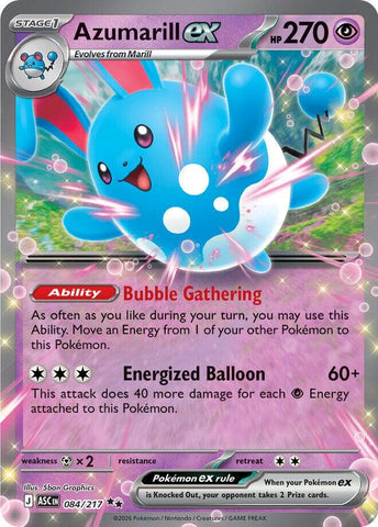 Azumarill ex (084/217) [Mega Evolution: Ascended Heroes] - The Mythic Store | 24h Order Processing