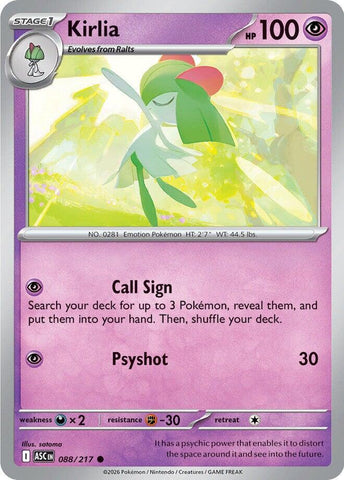 Kirlia (088/217) [Mega Evolution: Ascended Heroes] - The Mythic Store | 24h Order Processing
