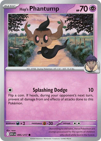 Hop's Phantump (095/217) [Mega Evolution: Ascended Heroes] - The Mythic Store | 24h Order Processing