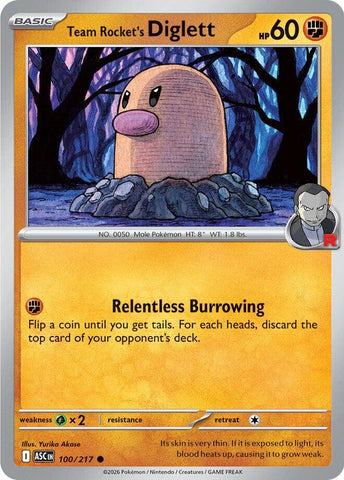 Team Rocket's Diglett (100/217) [Mega Evolution: Ascended Heroes] - The Mythic Store | 24h Order Processing