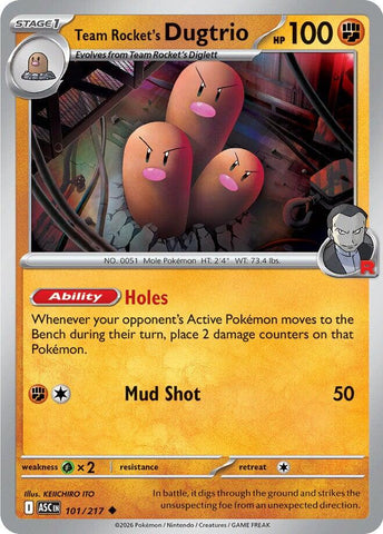 Team Rocket's Dugtrio (101/217) [Mega Evolution: Ascended Heroes] - The Mythic Store | 24h Order Processing