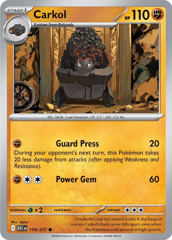 Carkol (119/217) [Mega Evolution: Ascended Heroes] - The Mythic Store | 24h Order Processing