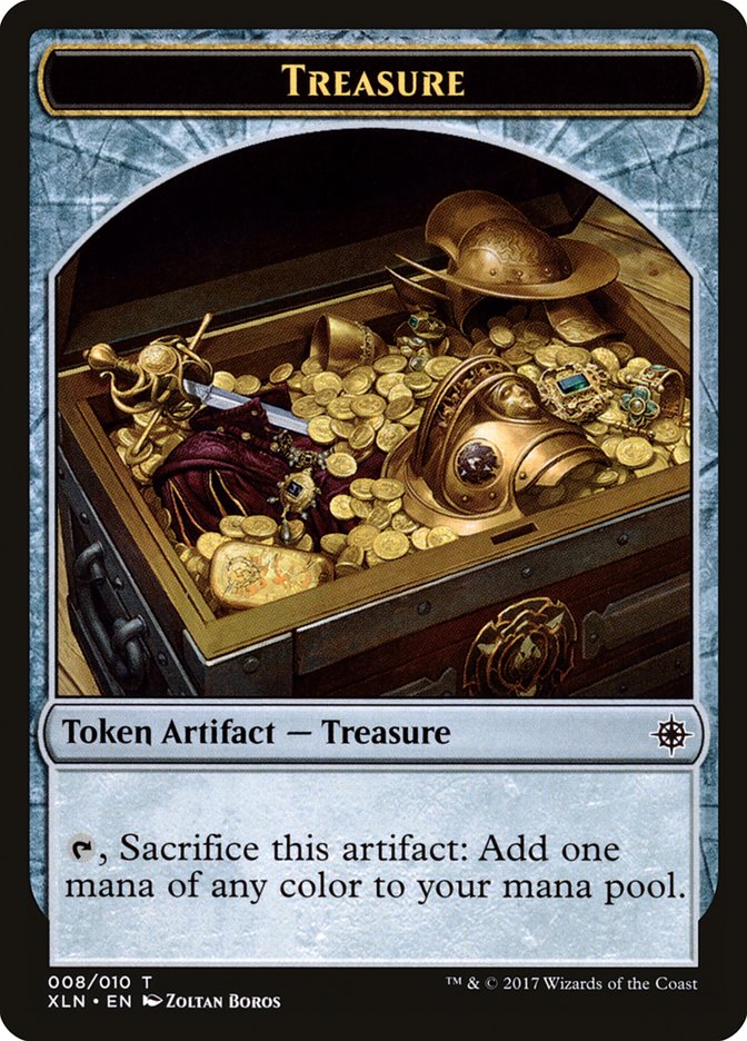 Dinosaur // Treasure (008) Double-Sided Token [Ixalan Tokens] - The Mythic Store | 24h Order Processing