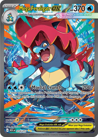 Mega Feraligatr ex (274/217) [Mega Evolution: Ascended Heroes] - The Mythic Store | 24h Order Processing