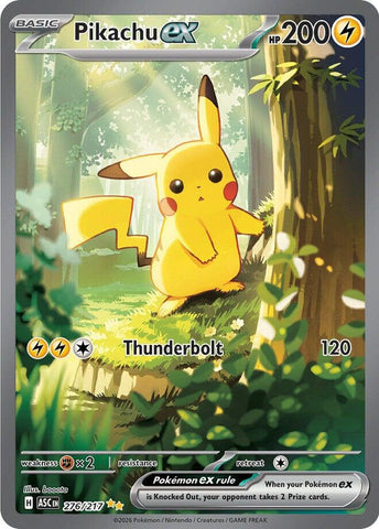 Pikachu ex (276/217) [Mega Evolution: Ascended Heroes] - The Mythic Store | 24h Order Processing