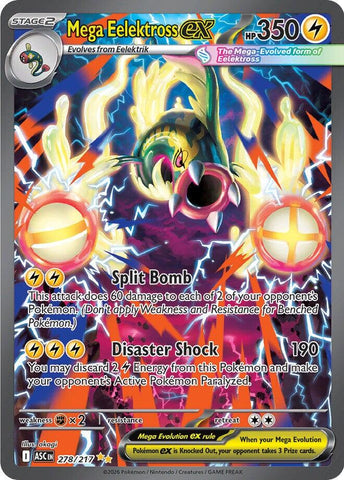 Mega Eelektross ex (278/217) [Mega Evolution: Ascended Heroes] - The Mythic Store | 24h Order Processing