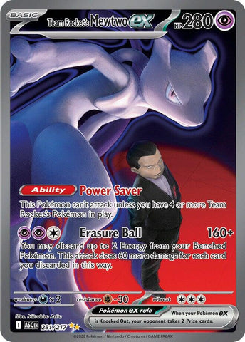 Team Rocket's Mewtwo ex (281/217) [Mega Evolution: Ascended Heroes] - The Mythic Store | 24h Order Processing