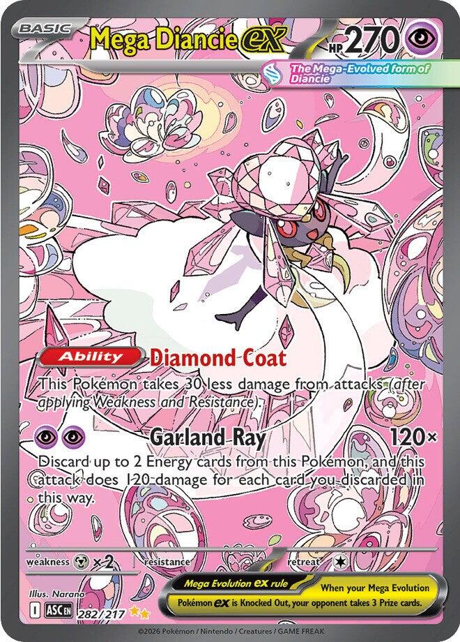 Mega Diancie ex (282/217) [Mega Evolution: Ascended Heroes] - The Mythic Store | 24h Order Processing