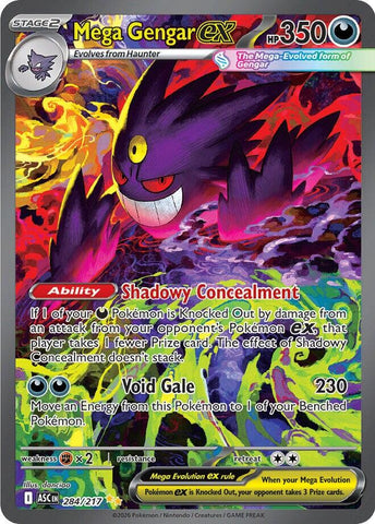 Mega Gengar ex (284/217) [Mega Evolution: Ascended Heroes] - The Mythic Store | 24h Order Processing