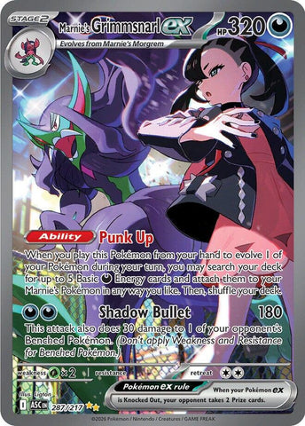 Marnie's Grimmsnarl ex (287/217) [Mega Evolution: Ascended Heroes] - The Mythic Store | 24h Order Processing