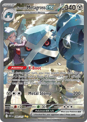 Steven's Metagross ex (289/217) [Mega Evolution: Ascended Heroes] - The Mythic Store | 24h Order Processing