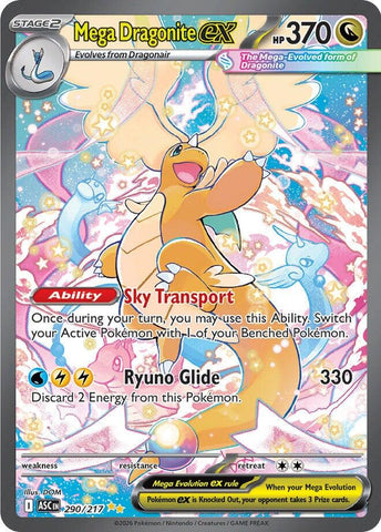 Mega Dragonite ex (290/217) [Mega Evolution: Ascended Heroes] - The Mythic Store | 24h Order Processing