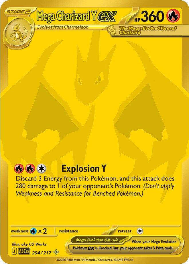 Mega Charizard Y ex (294/217) [Mega Evolution: Ascended Heroes] - The Mythic Store | 24h Order Processing