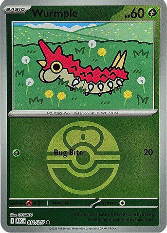 Wurmple (011/217) (Love Ball) [Mega Evolution: Ascended Heroes] - The Mythic Store | 24h Order Processing