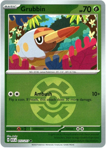 Grubbin (017/217) (Quick Ball) [Mega Evolution: Ascended Heroes] - The Mythic Store | 24h Order Processing