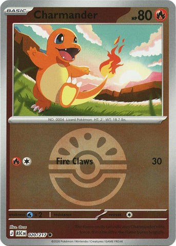 Charmander (020/217) (Quick Ball) [Mega Evolution: Ascended Heroes] - The Mythic Store | 24h Order Processing