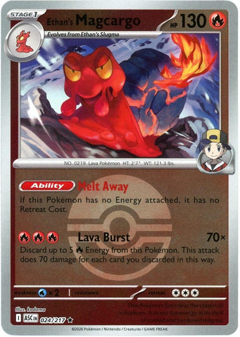 Ethan's Magcargo (024/217) (Poke Ball) [Mega Evolution: Ascended Heroes] - The Mythic Store | 24h Order Processing