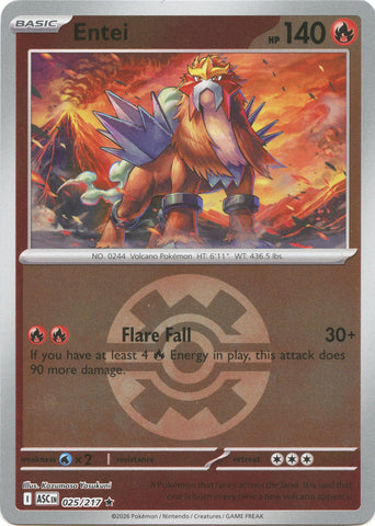 Entei (025/217) (Quick Ball) [Mega Evolution: Ascended Heroes] - The Mythic Store | 24h Order Processing