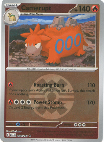 Camerupt (028/217) (Quick Ball) [Mega Evolution: Ascended Heroes] - The Mythic Store | 24h Order Processing