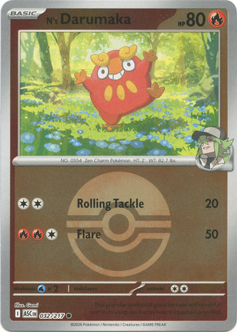 N's Darumaka (032/217) (Poke Ball) [Mega Evolution: Ascended Heroes] - The Mythic Store | 24h Order Processing